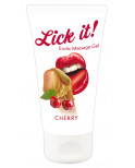 Lubrifiant et gel de massage végétalien comestible goût cerise 50ml - R625752