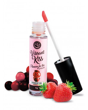 Gloss sexe oral vibrant chewing gum à la fraise 100% comestible - SP6539
