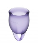 2 coupes menstruelles Satisfyer Light Violet FEEL CONFIDENT - CC597821