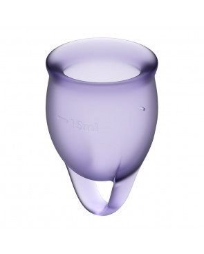 2 coupes menstruelles Satisfyer Light Violet FEEL CONFIDENT - CC597821