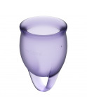 2 coupes menstruelles Satisfyer Light Violet FEEL CONFIDENT - CC597821