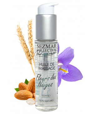 Huile de massage professionnelle Fleurs des Neiges 100% naturelle 50 ml - SEZ095