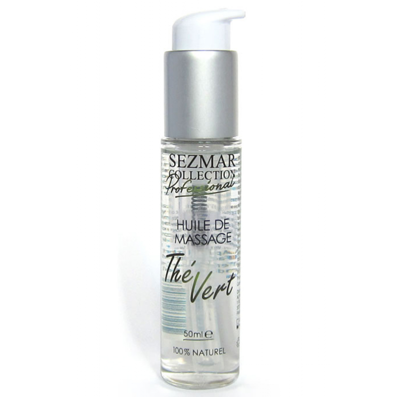 Huile de massage professionnelle Thé Vert 100% naturelle 50 ml - SEZ096