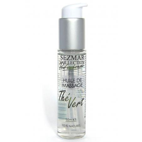 Huile de massage professionnelle Thé Vert 100% naturelle 50 ml - SEZ096