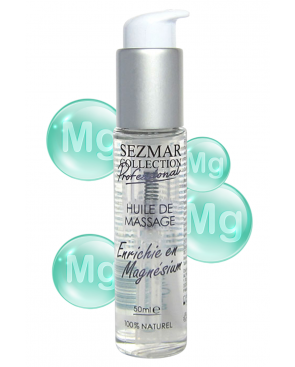 Huile de massage professionnelle Enrichie en Magnésium 100% naturelle 50 ml - SEZ097
