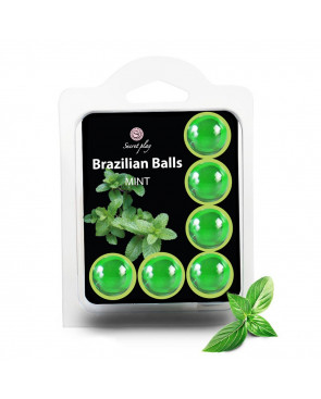 6 boules de massage brésiliennes à la menthe - BZ3386-8