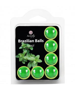 6 boules de massage brésiliennes à la menthe - BZ3386-8