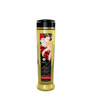 Huile de massage aphrodisiaque fraise vin pétillant 240ml - CC1208