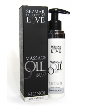 Huile de massage comestible 100% naturelle monoï 100ml - SEZ065100ML