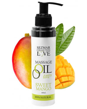 Huile de massage comestible mangue 100ml 100% naturelle - SEZ064A