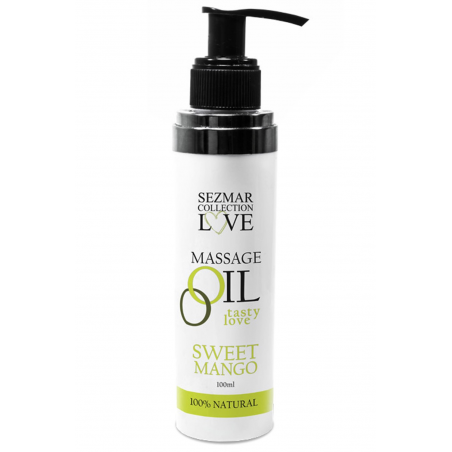 Huile de massage comestible mangue 100ml 100% naturelle - SEZ064A