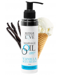 Huile de massage comestible Vanille glacée 100ml 100% naturelle - SEZ063A
