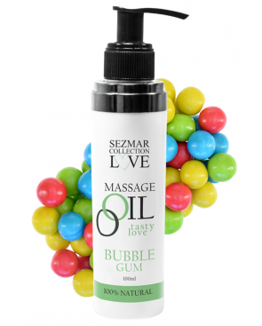 Huile de massage comestible bubble gum 100ml 100% naturelle - SEZ051A