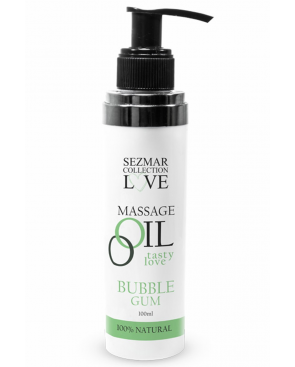 Huile de massage comestible bubble gum 100ml 100% naturelle - SEZ051A