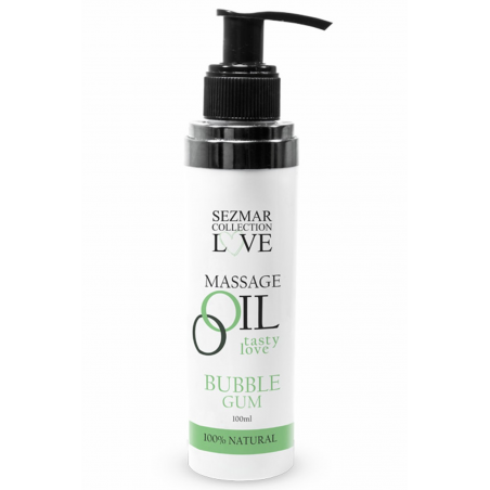 Huile de massage comestible bubble gum 100ml 100% naturelle - SEZ051A