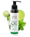 Huile de massage comestible mojito menthe 100ml 100% naturelle - SEZ005A