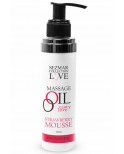 Huile de massage comestible mousse de fraise 100ml 100% naturelle - SEZ003A