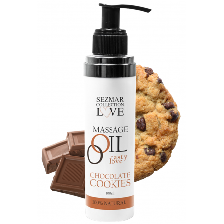 Huile de massage comestible cookie chocolat 100ml 100% naturelle - SEZ002A