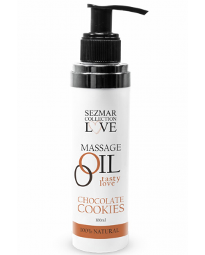 Huile de massage comestible cookie chocolat 100ml 100% naturelle - SEZ002A
