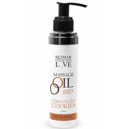 Huile de massage comestible cookie chocolat 100ml 100% naturelle - SEZ002A