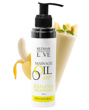 Huile de massage comestible milkshake banane 100ml 100% naturelle - SEZ001A