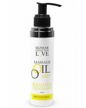 Huile de massage comestible milkshake banane 100ml 100% naturelle - SEZ001A