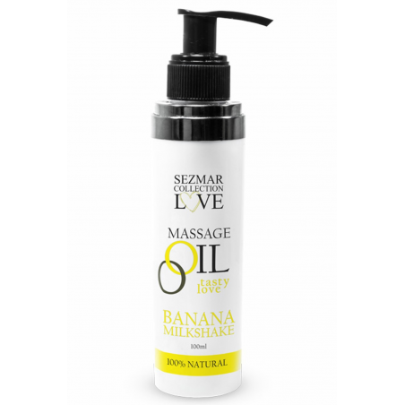 Huile de massage comestible milkshake banane 100ml 100% naturelle - SEZ001A