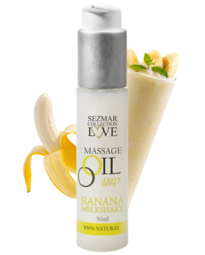 Huile de massage comestible milkshake banane 50ml - SEZ001