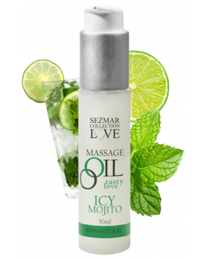 Huile de massage comestible mojito menthe 50ml - SEZ005