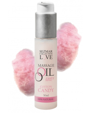 Huile de massage comestible Barbe à papa 50ml - SEZ053