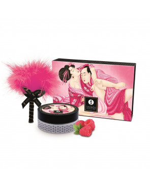 Mini Coffret poudre corporelle framboise et plumeau assorti - CC1101