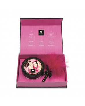 Mini Coffret poudre corporelle framboise et plumeau assorti - CC1101