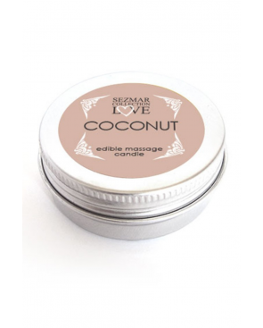 Mini Bougie de massage Noix de coco 30ml 100% naturelle - SEZ077