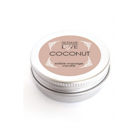 Mini Bougie de massage Noix de coco 30ml 100% naturelle - SEZ077