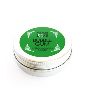 Mini Bougie de massage Bubble Gum 30ml 100% naturelle  - SEZ0066