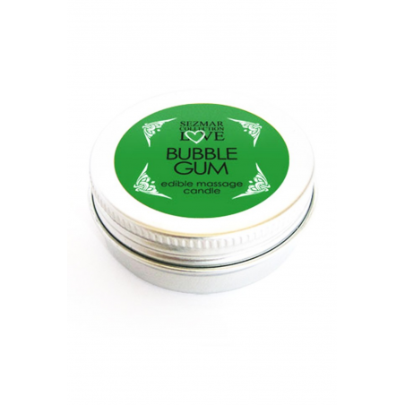 Mini Bougie de massage Bubble Gum 30ml 100% naturelle  - SEZ0066