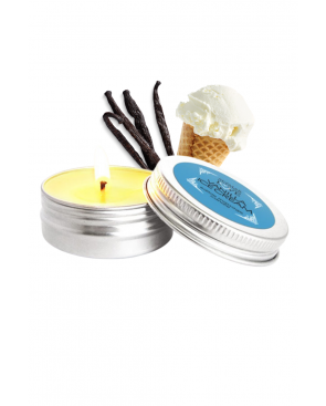 Mini Bougie de massage glace vanille 30ml 100% naturelle - SEZ070