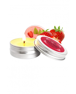 Mini Bougie de massage mousse de fraise 30ml 100% naturelle - SEZ072