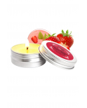 Mini Bougie de massage mousse de fraise 30ml 100% naturelle - SEZ072