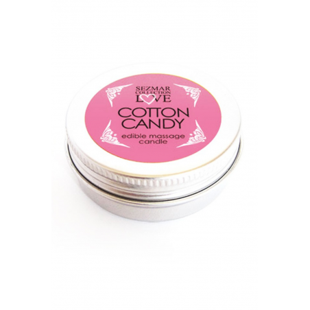 Mini Bougie de massage barbe à papa 30 ml 100% naturelle - SEZ071