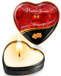 Mini bougie de massage caramel boîte coeur 35ml - CC826068