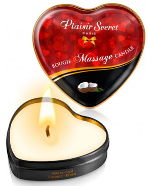 Mini bougie de massage noix de coco boîte coeur 35ml - CC826065
