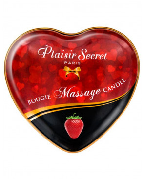 Mini bougie de massage fraise boîte coeur 35ml - CC826064