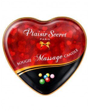 Mini bougie de massage bubble gum boîte coeur 35ml - CC826063