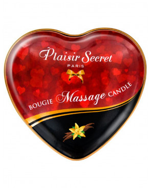 Mini bougie de massage à la vanille boîte coeur 35ml - CC826062