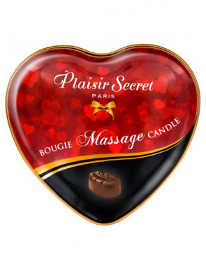 Mini bougie de massage au chocolat boîte coeur 35ml - CC826061