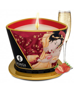 Bougie de massage fraise vin pétillant 170ml - CC824508