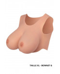 Buste seins réaliste couleur peau claire Taille XL Bonnet G - CC730014019406