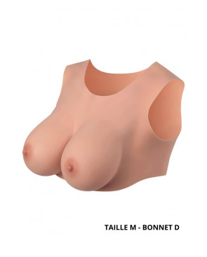 Buste seins réaliste couleur peau claire Taille M Bonnet D - CC730014019404