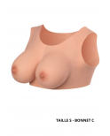 Buste seins réaliste couleur peau claire Taille S Bonnet C - CC730014019403
